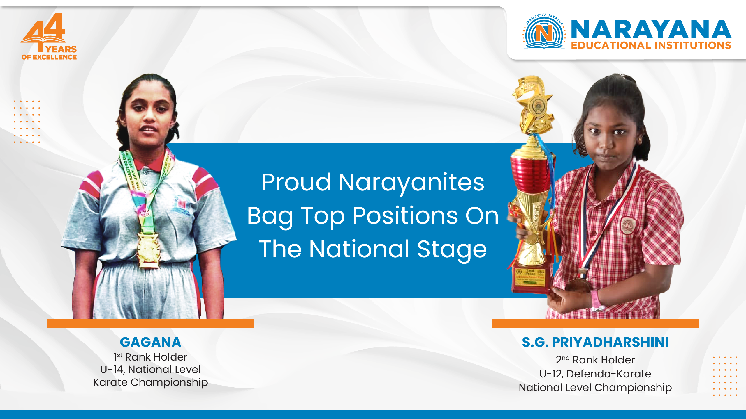 Narayanites excel at the National Level Karate Championship! - News and ...