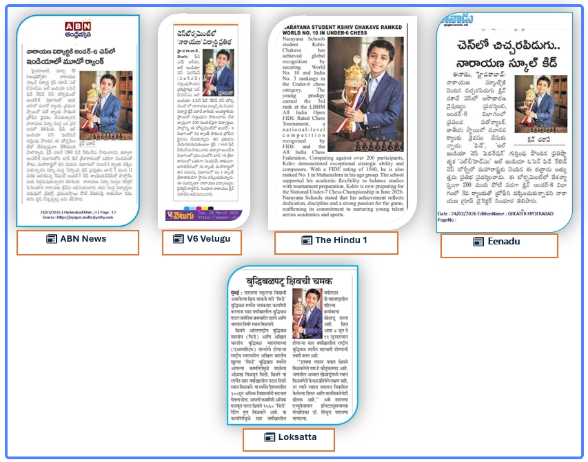 Narayana Schools’ student Kshiv Chakave Ranked World No.10, India No.3, and Maharashtra No.1 at LBHM All India Open FIDE Chess Tournament