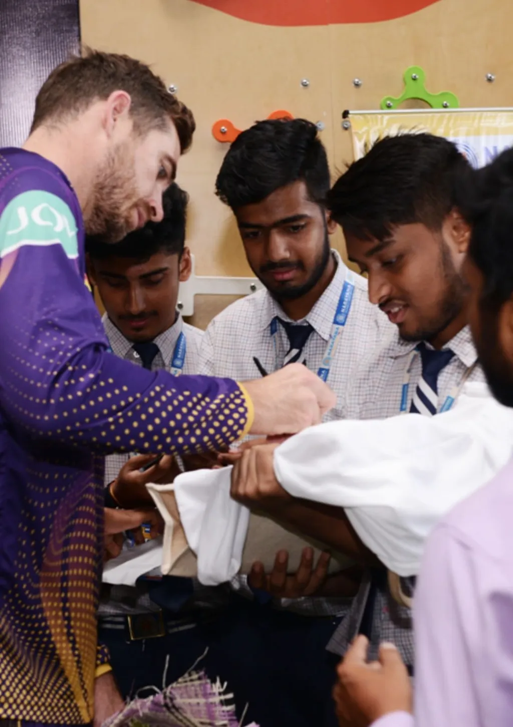Guest felicitation and school gathering