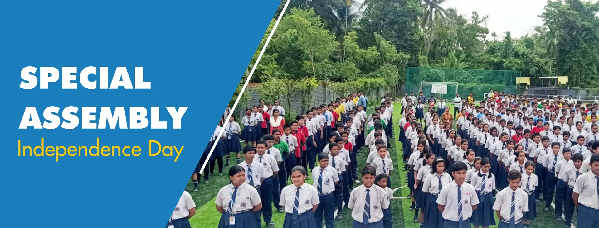 Morning assembly gathering at Narayana Schools